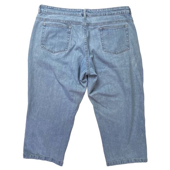 Lee Riveted Ultimate 5 High Rise Relaxed Fit Denim Capri Jeans Plus Size 20W - Picture 3 of 12